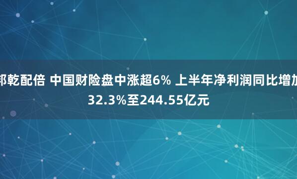 邦乾配倍 中国财险盘中涨超6% 上半年净利润同比增加32.3%至244.55亿元